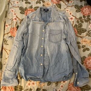Chaps Denim Shirt in Soft Blue